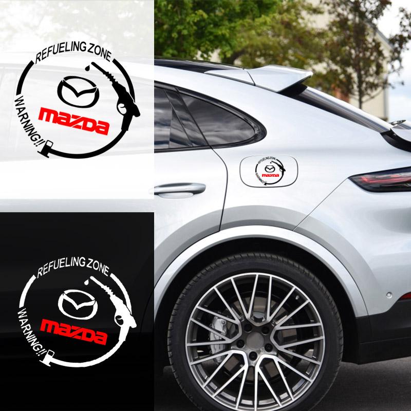 Car Badge Vinyl Reflective Fuel Tank Cap Stickers Decal Accessories For Mazda 2 3 5 6 CX-5 CX7 CX-8 CX9 CX-3 CX-4 CX-30 MX-5 Atenza Axela BT-50 Hazumi