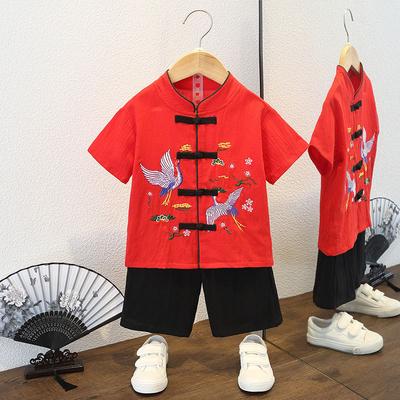 Children's National Studies Hanbok Boys Summer Chinese Style Performance Clothes Girls Hanbok Performance Tang Suit Ancient Style Baby Suit