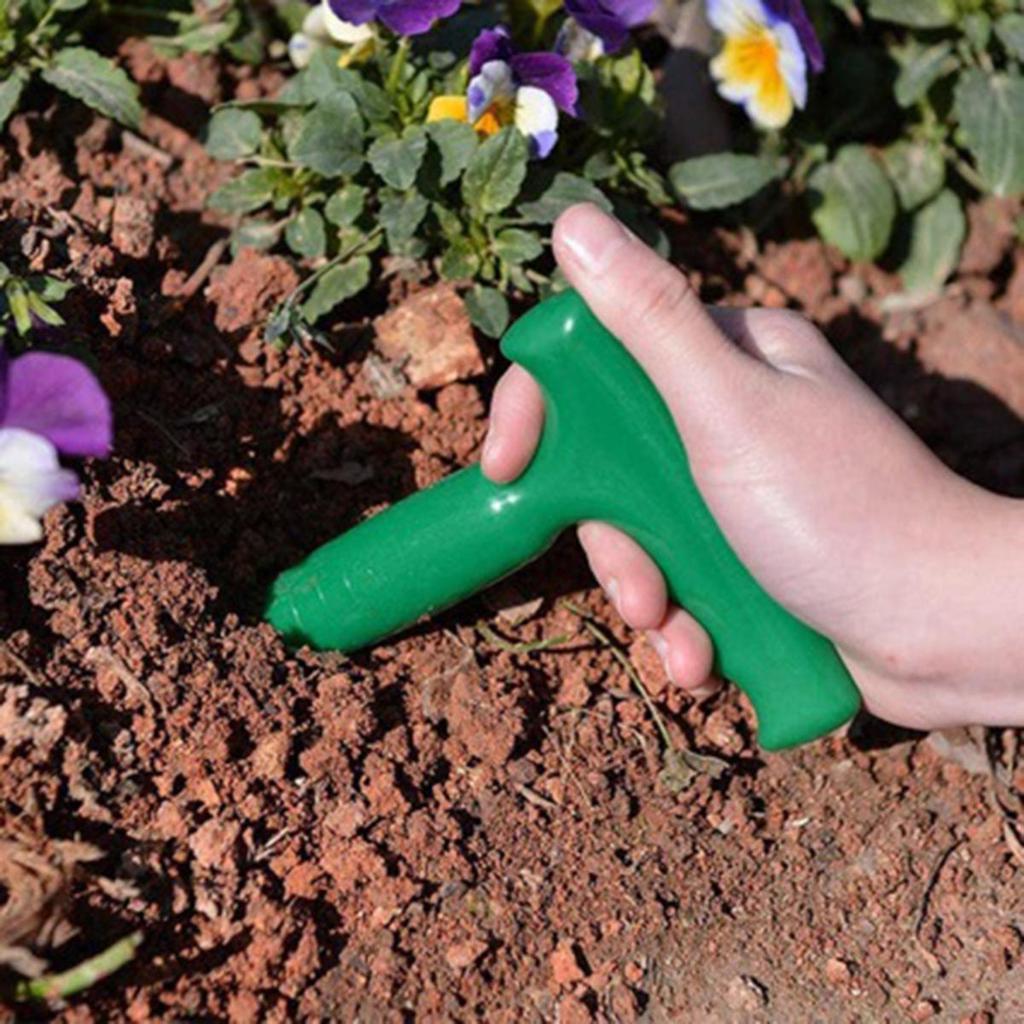 כלי שתילה ידני שתילת שתילים כלי חורץ מתכוונן עם סקאלה נוח פשוט גינה ביתית מכונת שתילה זריעה מפיצי זרעים