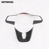 For Kia Seltos -2024 2025 Carbon Fiber Steering Wheel Cover Trim Decoration Frame Sticker Interior Accessories Car Styling