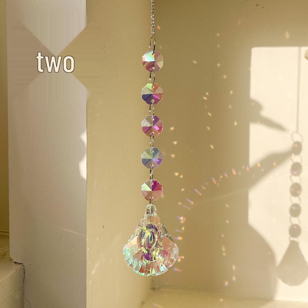 Crystal Crafts 9-Piece AB Color Pendant and Wind Chime Garden Ornaments Set