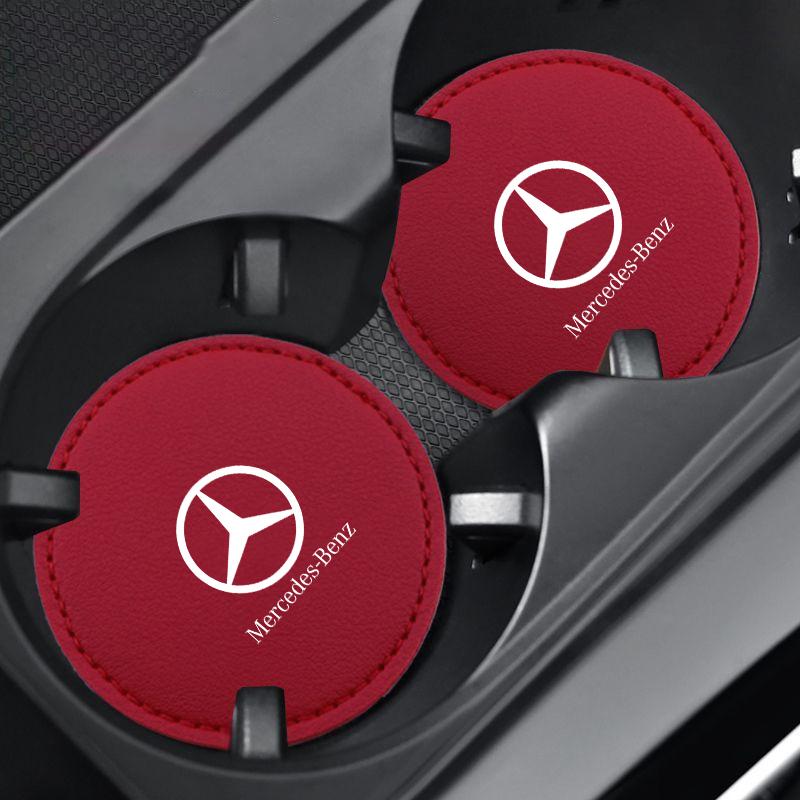 

Car Water Cup Pad Car Coaster Anti-Slip Drink Holder Mat Drink Holder Mat For MERCEDES BENZ W211 W204 W210 W203 CLA GLA