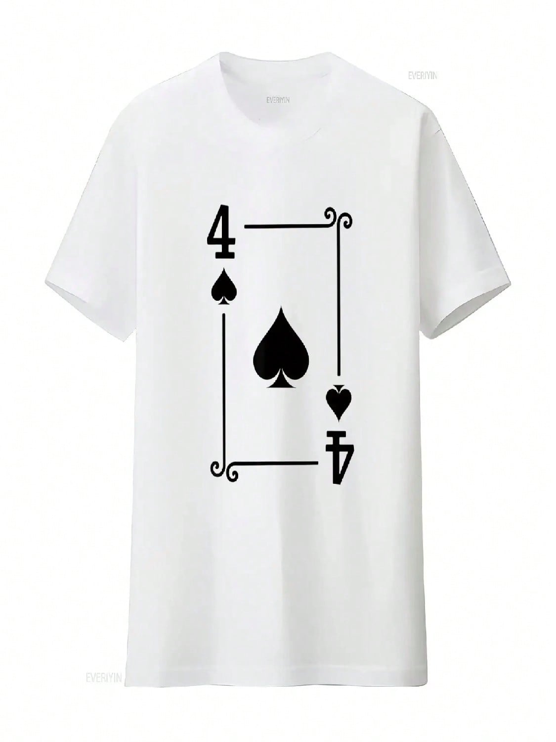 Playing Cards Matching Spades Card Suits Four Wounisex S Cute T Shirts For Summer Wear White L Vintage Washed Graphic S разноцветный