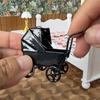 Schmiedeeiserne Mini-Wiege Kinderwagen Realistischer Puppenwagen Spielzeug Babykinderwagen Modell Kinder Rollenspiel