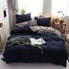 Soft Brushed Microfiber Bedding Set Solid Color 4-Piece Comforter Cover Queen King Full Twin