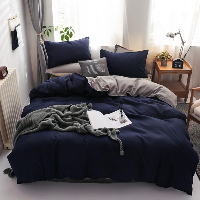 Soft Brushed Microfiber Bedding Set Solid Color 4-Piece Comforter Cover Queen King Full Twin