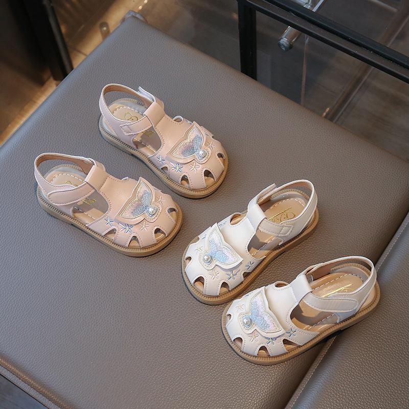 Summer kid shoes new fashion simple sandals exquisite versatile anti slip girl shoe casual exquisite soft soled princess shoe