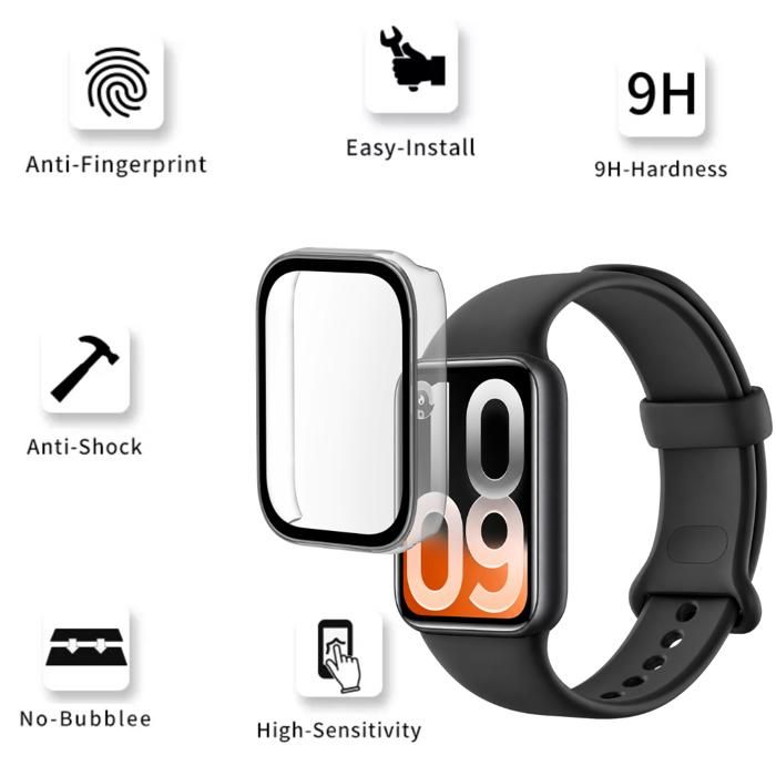 Coque compatible Xiaomi Smart Band 10 Pro - Protection rigide étui transparent écran verre trempé Phonillico®