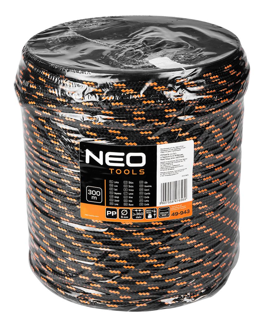 Braided polypropylene rope, diameter 6, 300 m