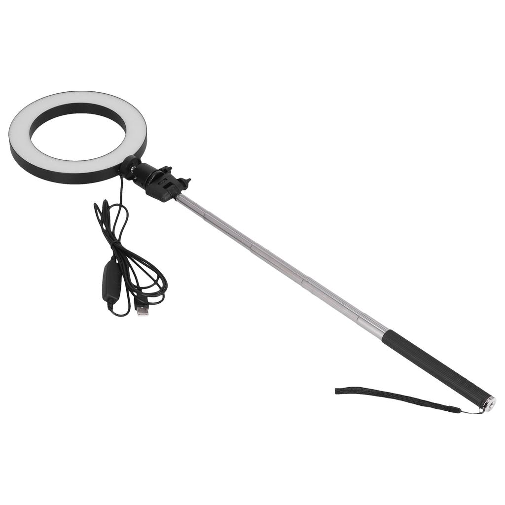 LED Selfie Fill Light Portable LED Ring Lamp 3 Mode Adjustable with Tripod for Makeup Video Live USB Powered