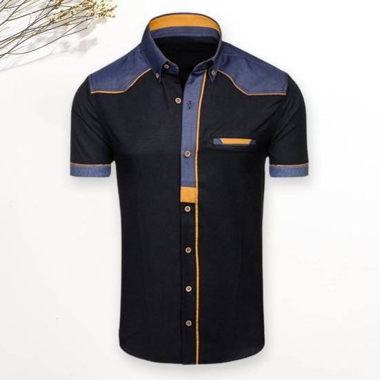 Menn Topp Ung Kortermet Slim Fit Skjorte Myk Menn Sommerskjorte Skjorte Menn plagg