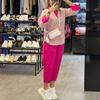 2025 Women's Fashion Set: Cotton Linen Print Top & High Waist Seven-Point Pants with Color Block Patchwork
