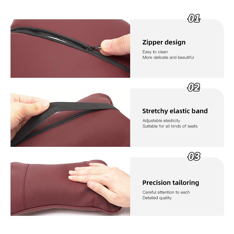 For Alfa Romeo Leather Car Seat Headrest For Alfa Romeo 4C 159 166 Spider Giulia 147 GT Memory Foam Comfort Pillow High-quality 