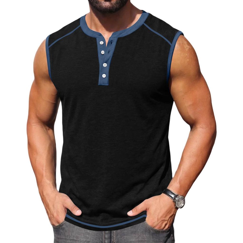 Herren Sommer Tanktop - Ärmelloses Lässiges Sportshirt für Fitnessstudio und Laufen