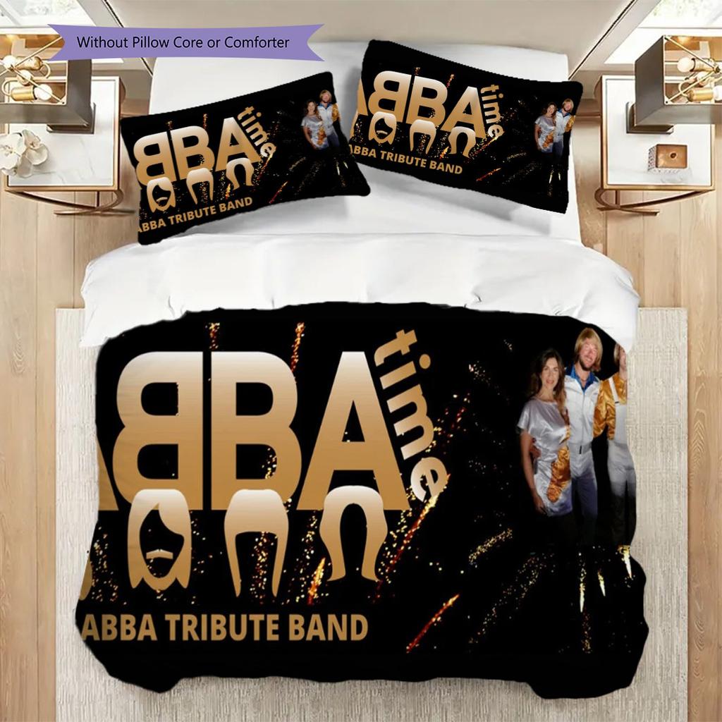 Abba Classic Album Collection Bedding (1 * duvet cover + 2 * pillowcase, without core) 2D Flat Christmas birthday gift Soft and comfortable