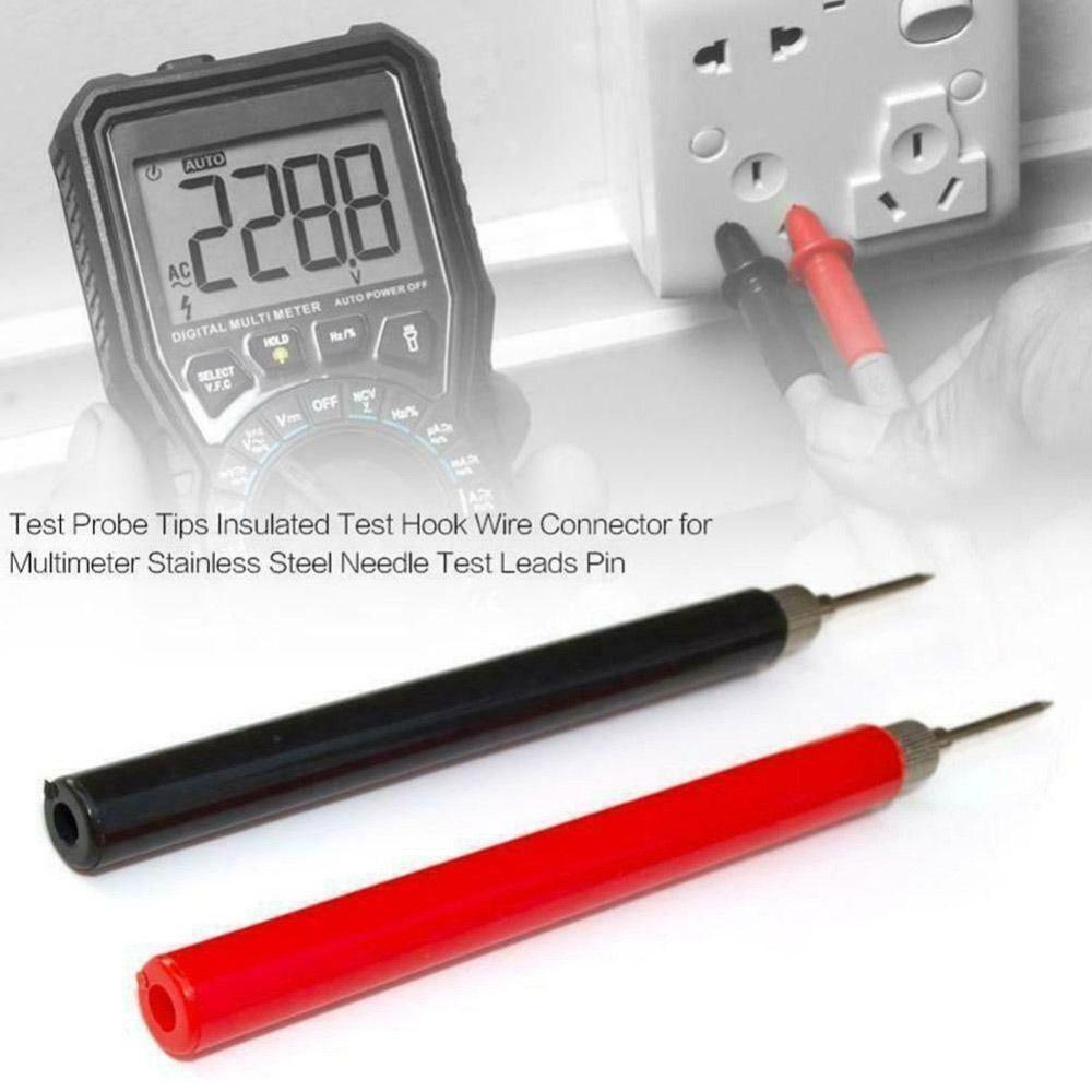 

Test Leads Lead Pin Test Probe Multimeter Spring Test Probe Tip Insulated Hook Wire Connector червоний