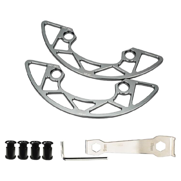 Mountain Bike Chain Rings Guard Bicycles Chainwheel Guard Cover Aluminum Alloy Chainring Protector Cover And Bolts