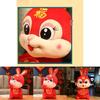 2023 New Year Chinese Style Red Rabbit Mascot Soft Plush Toy Doll Gift