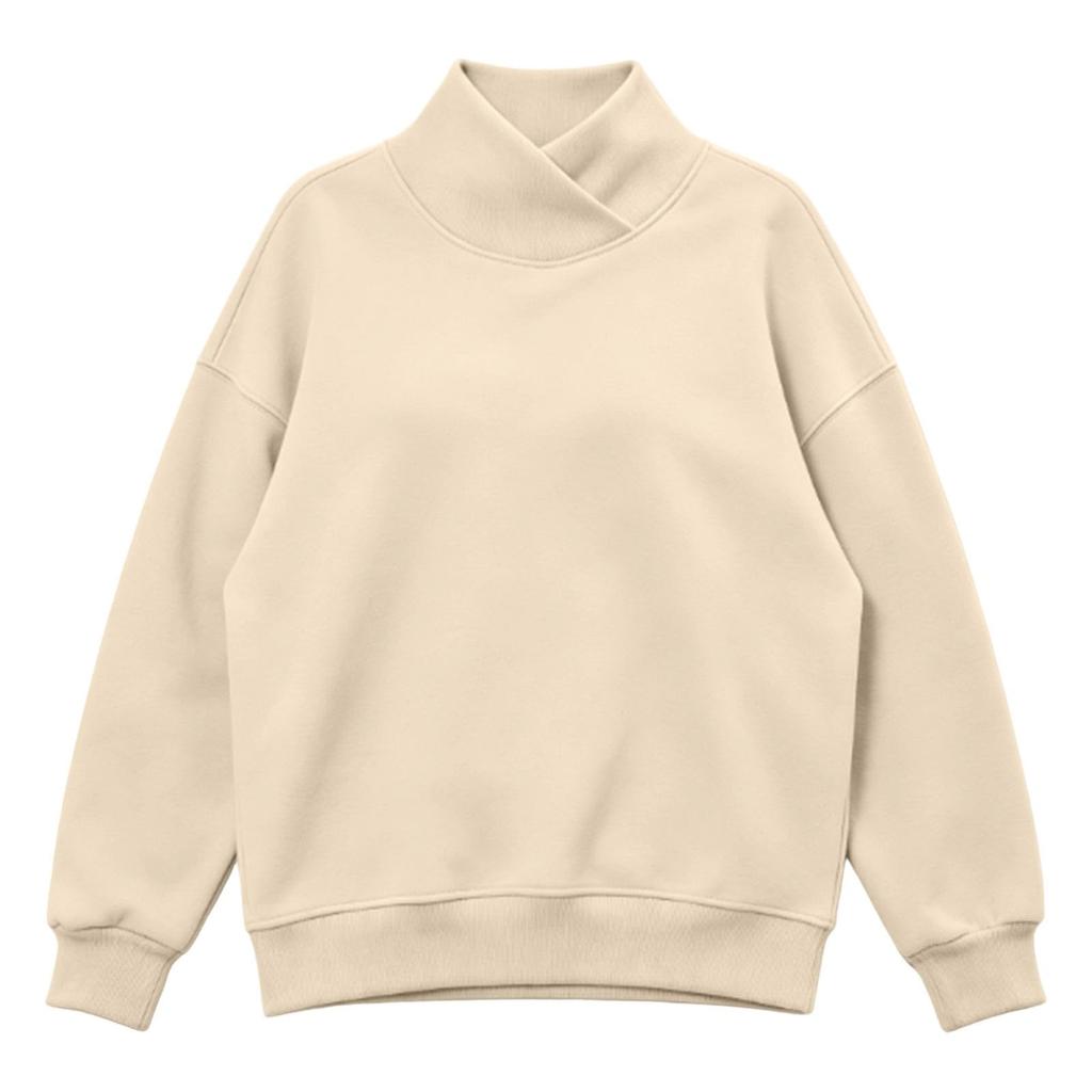 Women's Long Sleeve Round Neck Pullover Sweatshirt for Casual Everyday Wear