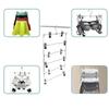 1PCS 6 Layer Clothes Hangers Multilayer Skirt Trouser Hanger For Pants Non Slip Metal Hanger Clips Clothing Storage Rack Holder