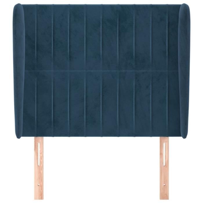 VidaXL Headboard with Ears Dark Blue 103x23x118-128 Cm Velvet3118240