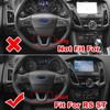 3Pcs Carbon Fiber Color Steering Wheel Cover Fit For Ford Focus ST RS 2015-2016