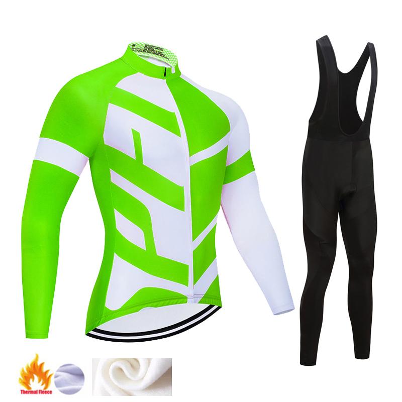 2025 Winter Thermal Fleece Cycling Jersey Set Mens Mountian Bicycle Clothes Wear Ropa Ciclismo Racing Team Bike Cycling Clothing