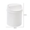 Mini Desktop Bin Small Trash Can Tube With Cover Bedroom Trash Can Garbage Can Clean Workspace Storage Box Home Desk