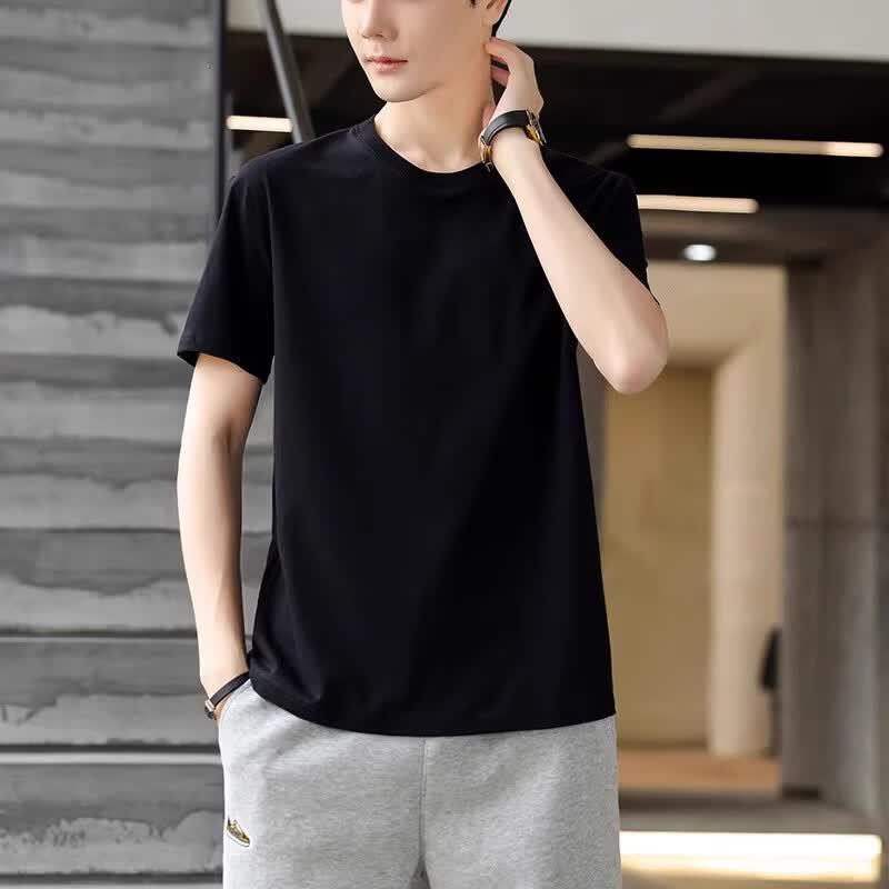 PLAYBOY Men's Long-Staple Cotton Short-Sleeve T-Shirt