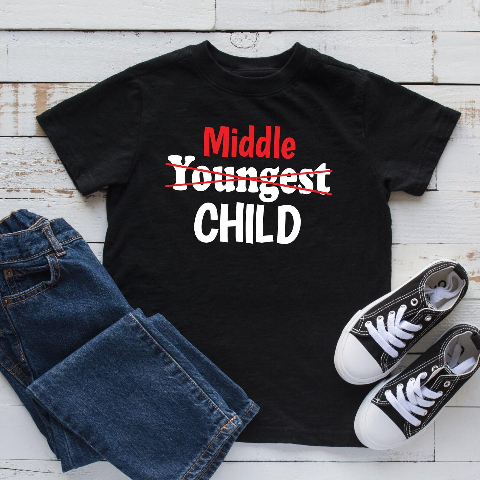 Middle Child Tee, New Sibling T-shirt, Pregnancy Announcement, Kids Apparel, Celebrate Family Expansion, T-shirts XL