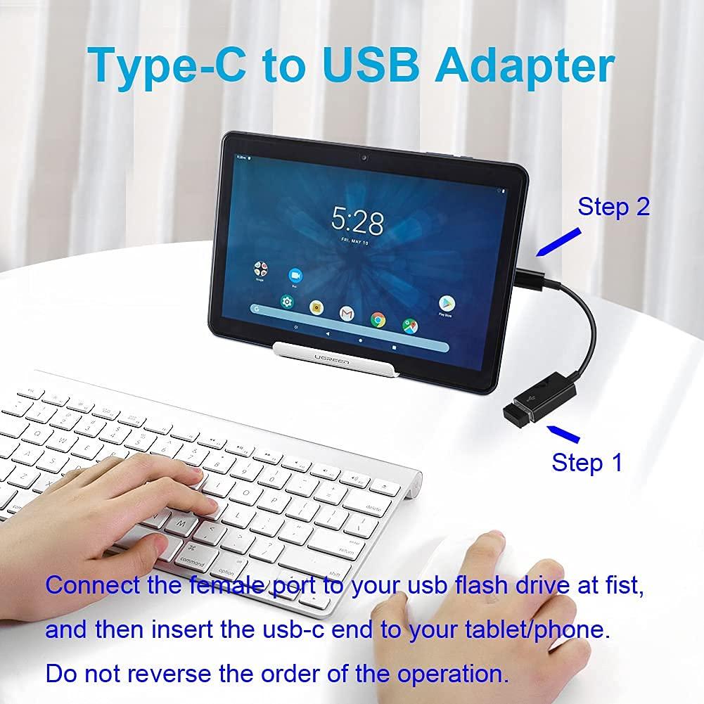 USB C to USB Adapter,Type-C OTG Cable Type C Male to USB A Female Adapter Compatible with Pro/Air 2019 2018 2017,Ultra Note 10