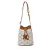 New MLB Cotton Bucket Bags Shoulder Bags Regular Women's Camel 7ACRMO24N-50CAS