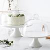 Elegante Soporte de Postre Cerámico con Pie Alto