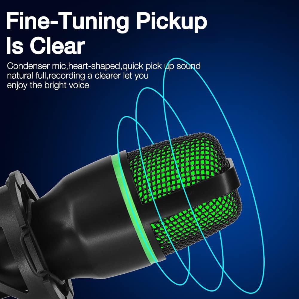 Condenser Microphone USB Wired For PC Laptop Computer Professional Gaming Accessories Kit Gamer Sound Live Streaming Podcast RGB