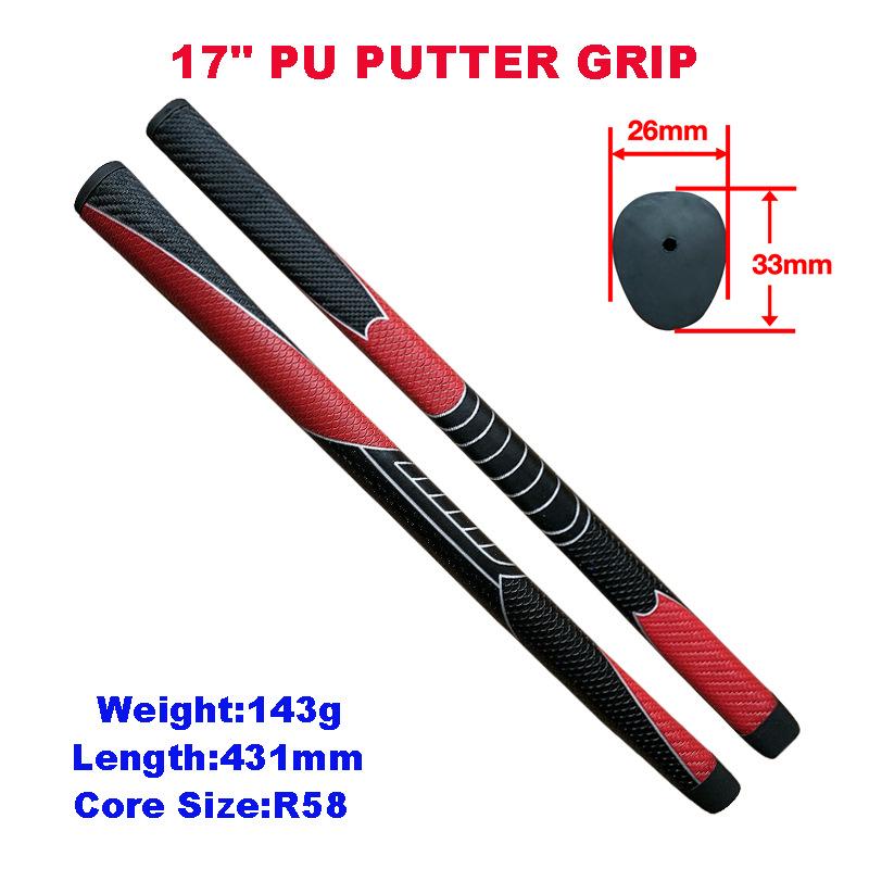 Customizable 17-Inch Push-Pull Golf Club Grip with Logo Option чёрный/красный