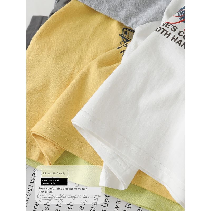 Boys' Pure Cotton Long-Sleeve T-Shirt, Spring and Autumn Style, Children's Clothing, Baby Base Shirt, Top, Autumn Shirt, 1-3 Years Old, Stylish