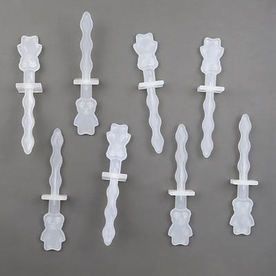 6Pcs Reusable Ice Cream Sticks Silicone Popsicle Sticks Creamsicle Cakesicle Cake Candy Pop Sticks Ice Lollies Ice Ball Molds