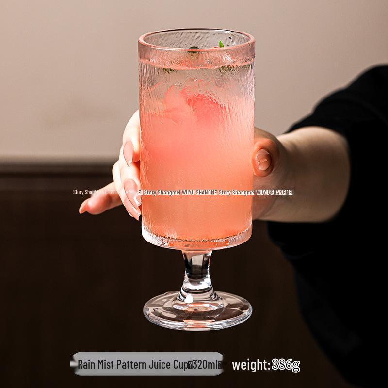 Elegant Glass Cylinder Cup for Juice, Cocktails, Tea & Cold Drinks