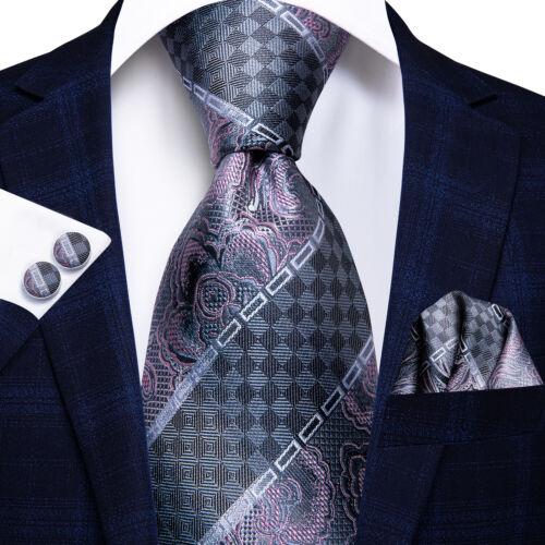 280 Styles Silk Mens Tie Pocket Square Hankerchief Cufflinks Wedding Set Prom