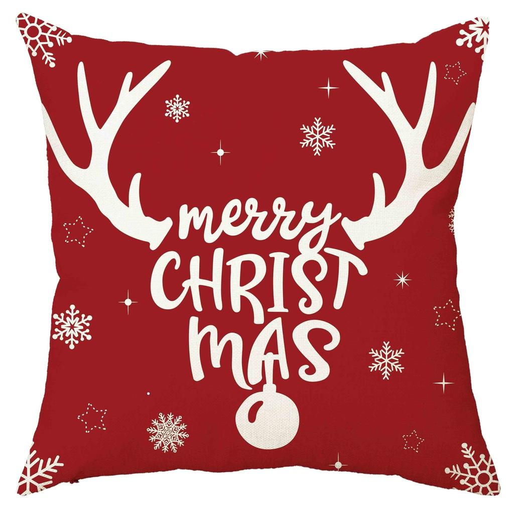 4 Christmas Pillowcases: Merry Christmas, Santa Sleigh, Snowman, Festive Decor Sofa Room Cushion Cover Home Decoration Gift