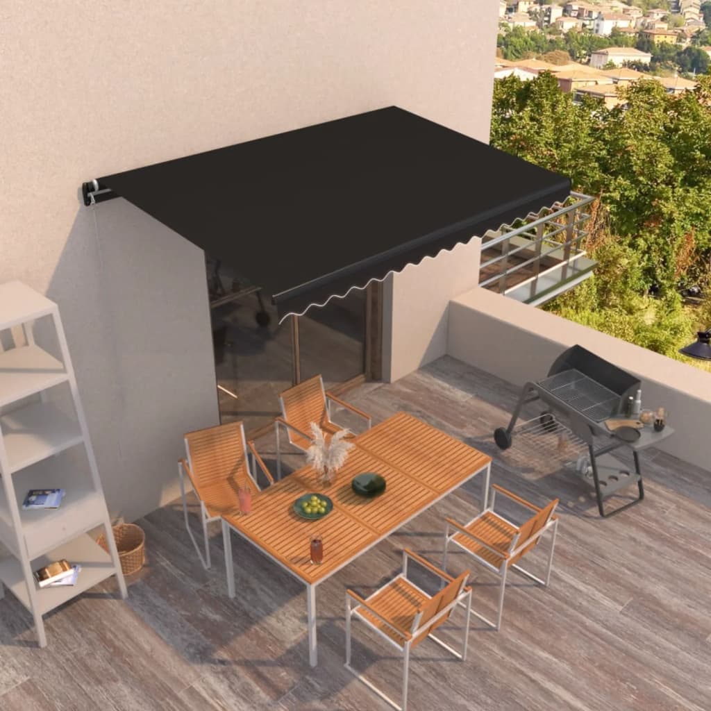 Manual Retractable Awning 400x350 Cm Anthracite