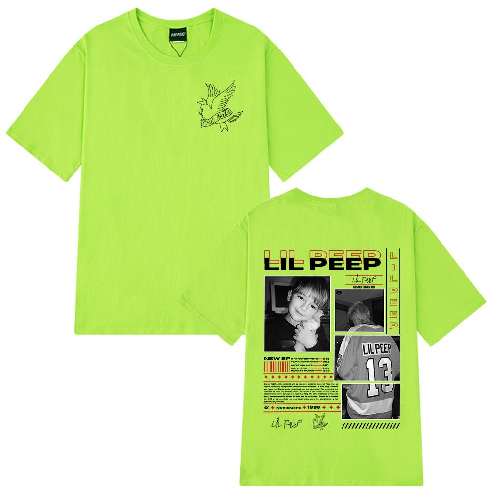 Rapper Lil Peep Crybaby Hellboy 2025 T-shirt Vintage Hip Hop T Shirt Men Women Clothing Cotton Oversized Short Sleeve T-Shirts