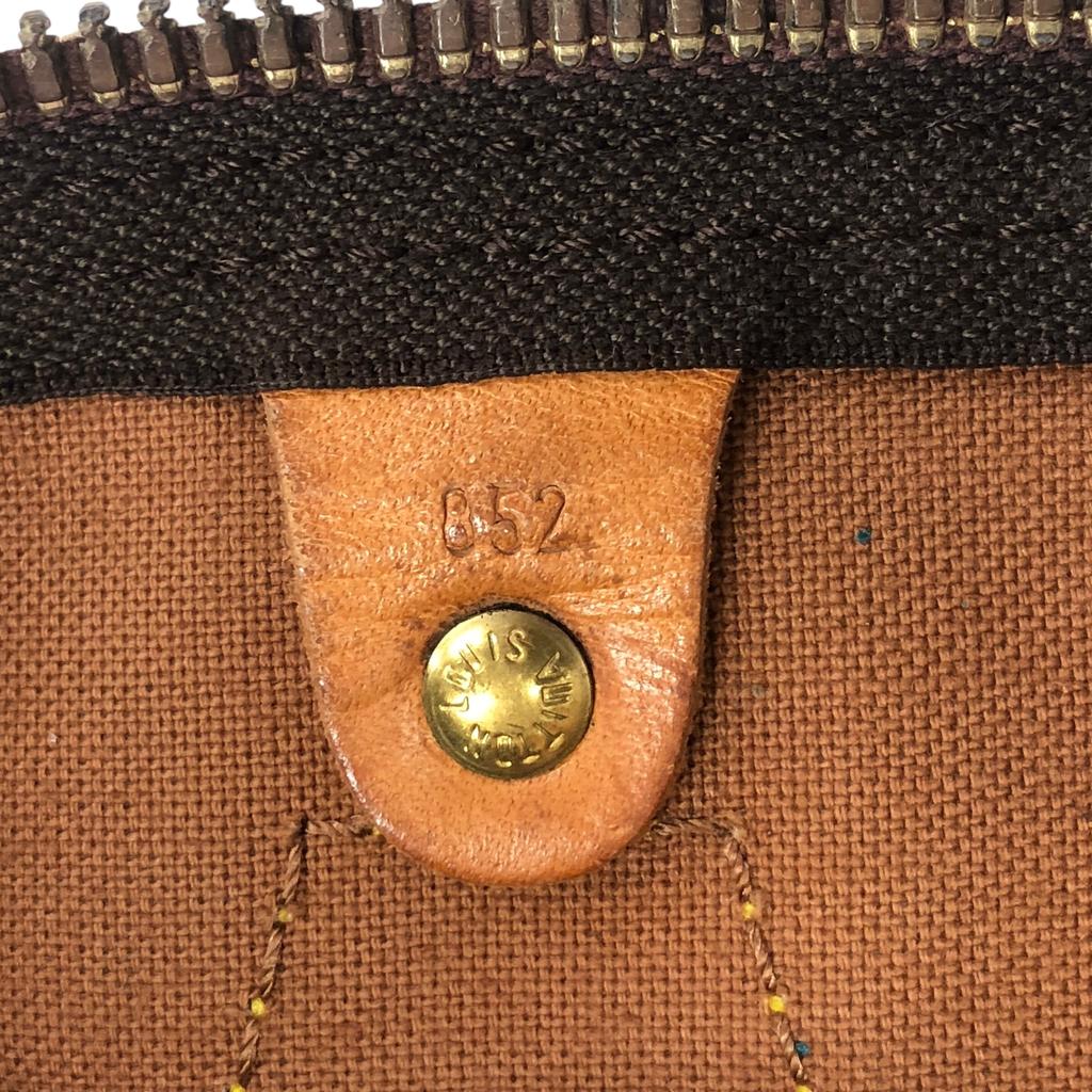 Used Louis Vuitton Monogram Speedy 30 M41526 Boston Bag Canvas Brown Authentic 1212