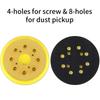 5 Inch 8 Holes Grinder Sandpaper Tray For Disc Grinder Backing Pad Hook And Loop 125Mm Pneumatic Polishing Machine