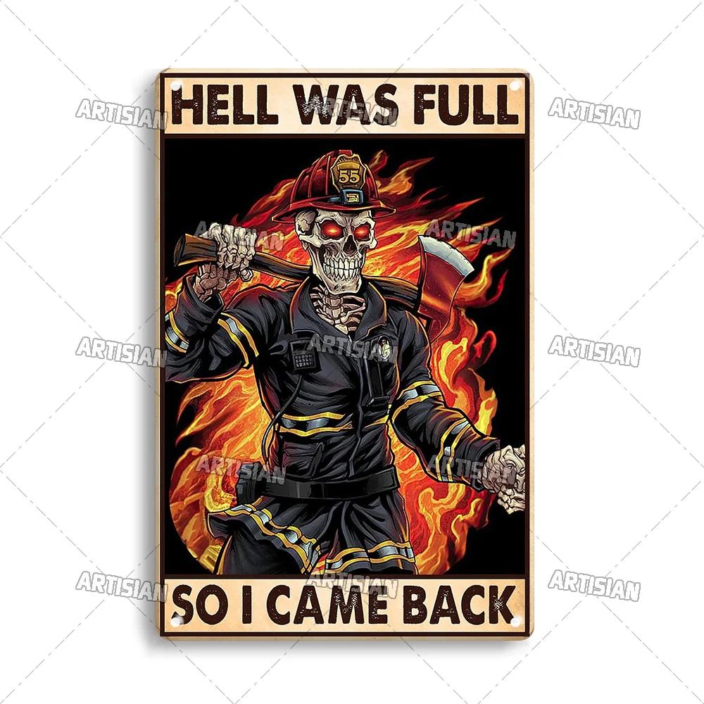 Artisan Brandweerman Blik Poster - Brandweerman Metalen Decoratief Bord, Perfect voor Bar/Pub/Garage/Man Cave Decor