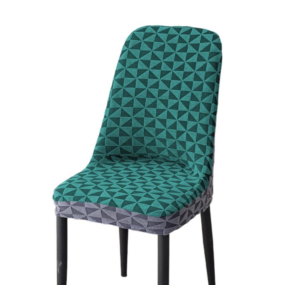 Soft Jacquard Arc Chair Cover Elastic Chair Protective Case Curved Seat Cover  Household