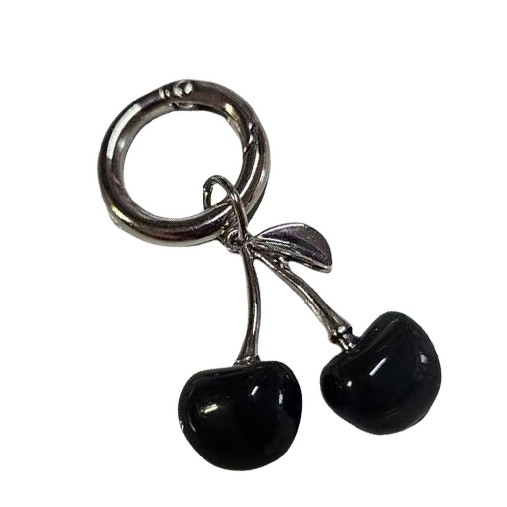 Cherrys Keychain Pendant Lovely Sturdy Alloy Charm for Bags and Car Fashionable Accessory for Trendsetters Outfits