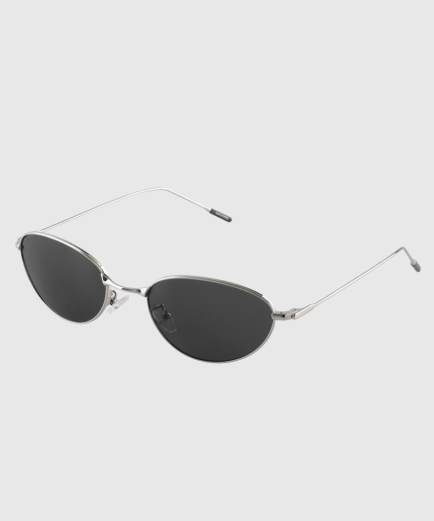 Tuditeo Acm Vintage Slim Metal Sunglasses Nylon Tinted Lenses C2 Silver Black