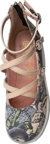 Yosuke Women's Beige Combination Pumps, Sizes 4450037, Sizes 24.0cm-24.5cm