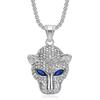 Vintage Stainless Steel Leopard Head Pendant Necklace Gothic Hip Hop Classic Animal Necklaces for Men Fashion Party Jewelry Gift